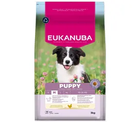 Eukanuba Puppy Medium rich in fresh chicken 3kg / granule pro štěňata / pro střední plemena 