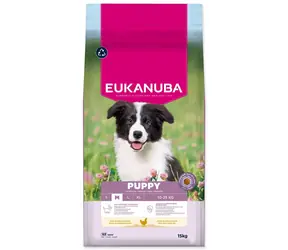 Eukanuba Puppy Medium rich in fresh chicken 15kg / granule pro štěňata / pro střední plemena 