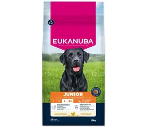 Eukanuba Junior Large rich in fresh chicken 15kg / granule pro mladé psy / pro velké plemena 
