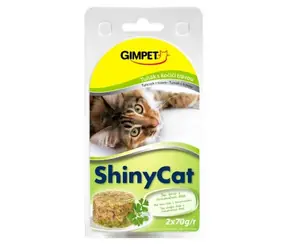 Gimborn konzerva SHINY CAT tuňák + kočičí tráva 2x70g