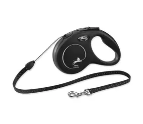 Flexi Classic S lanko 5m černé / Vodítko 