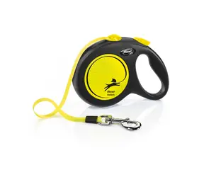 Flexi Neon L pásek 5m černo-žluté / Vodítko 