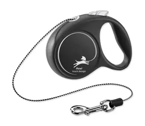 Flexi Black Design XS lanko 3m černo-stříbrné / Vodítko 