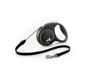 Flexi Black Design M lanko 5m černo-stříbrné / Vodítko 