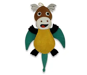 PafDog Dráček Dragy Hračka pro psy z kůže a juty 31cm