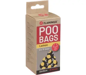 Flamingo Basic Scent Sáčky s citrónovou vůní na exkrementy 8x15ks