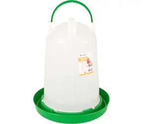 Flamingo Twist Napáječka pro drůbež kulatá zelená/bílá 10l