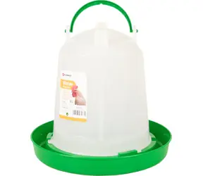 Flamingo Twist Napáječka pro drůbež kulatá zelená/bílá 3l