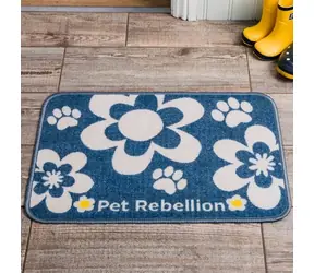 PET REBELLION Dinner Mate Flowers Blue Kobereček pod misku 40x60cm