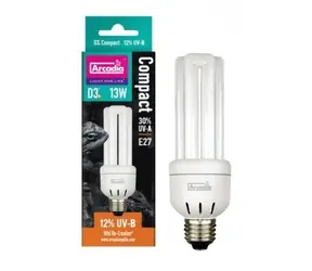 Arcadia D3+ Compact Reptile Lamp 13W 12.0 UVB