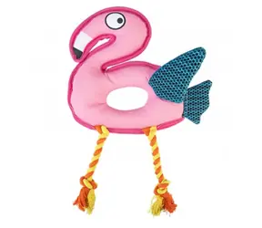 Pet Pro Floating Flamingo & Rope Dog Toy / Plovoucí hračka plameňák s lanem