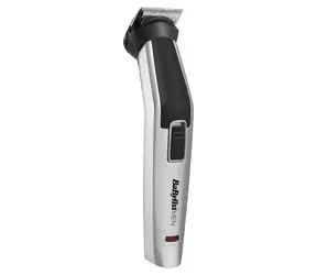BaByliss MT726E stříbrná / Bezdrátový multifunkční zastřihovač / 1 - 7mm / 3 hlavice / 60 minut provoz / vodotěsný