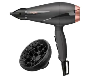 BaByliss 6709DE černá / Vysoušeč vlasů / 2100 W / 3 teploty / 2 rychlosti / rychlost vzduchu 106 kmh / ionizér