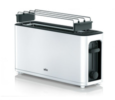 Braun PurEase HT 3110 bílá / topinkovač / 1000W / 2 sloty / 7 úrovní opékání  / nástavec na ohřev pečiva