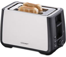 Cloer 3569 stříbrná / Toastovač / 1000W / dva plátky