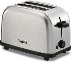 Tefal TT330D stříbrná / topinkovač / 700W / 2 sloty / 6 úrovní opékání / přihrádka na drobky