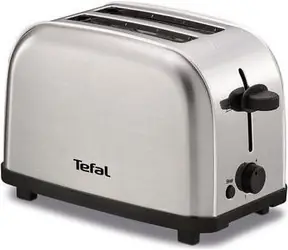 Tefal TT330D stříbrná / topinkovač / 700W / 2 sloty / 6 úrovní opékání / přihrádka na drobky