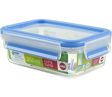 Emsa Clip & Close 0.55 l modrá / Dóza na potraviny / BPA FREE