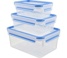 Emsa Clip & Close sada 3ks / Dózy na potraviny / BPA FREE / 0.55 l & 1 l & 2.3 l