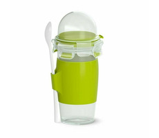 Emsa CLIP & GO Yoghurt 0.45 l zelená / dóza na jogurt