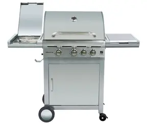 G21 California BBQ Premium line stříbrná / Plynový BBQ gril / 4 hořáky / grilovací plocha 62 x 44cm