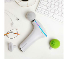 SKG F5-EN bílá / masážní pistol / 3 úrovně intenzity / vyměnitelné hlavy / 1800mAh