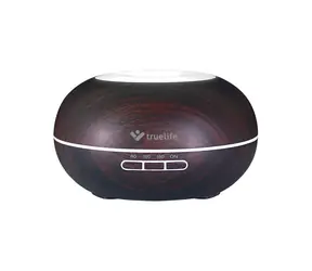 TrueLife AIR Diffuser D5 Dark hnědá / Aroma difuzér a zvlhčovač vzduchu / 300 ml / 14 LED podsvícení / až 10h