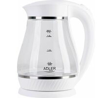 Adler AD 1274 bílá / Rychlovarná skleněná konvice / 2200 W / 1.7 L