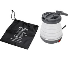 Adler AD 1279 bílá / Rychlovarná skládací konvice / 750 W / 0.6 L