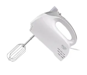 Adler AD 4201 / ruční šlehač / 300W / 5 rychlostí / Turbo / šlehání / hňetení / bílá  