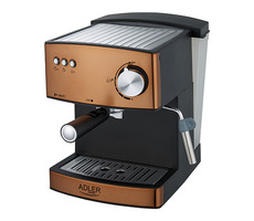 Adler 4404 měděná / Pákový kávovar / 850 W / 1.6 l / 15 bar / napěňovací tryska