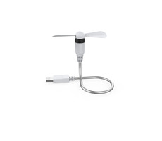 RealPower Mini USB Fan bílá / malý USB ventilátor s flexibilním krkem