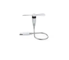 RealPower Mini USB Fan bílá / malý USB ventilátor s flexibilním krkem