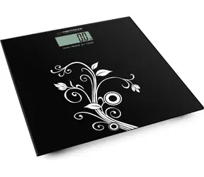 Esperanza EBS003 Yoga osobní digitální váha černá / 180 kg / tvrzené sklo / indikace slabé baterie