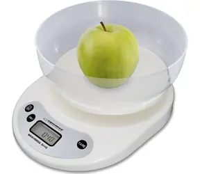 Esperanza EKS007 Coconut kuchyňská váha bílá / max hmotnost 5 kg / 2 x 1,5V AA baterie