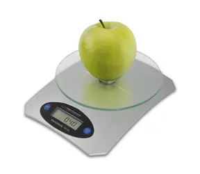Esperanza EKS006 Avocado kuchyňská váha stříbrná / max hmotnost 5 kg / indikátor vybití baterie