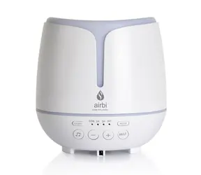 Airbi SONIC Aroma difuzér bílá / LED osvětlení & BT reproduktor / 300 ml 