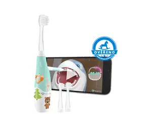 TrueLife SonicBrush Baby G bílá / Sonický dětský zubní kartáček / 3-6 let / 32 000 kmitů / 3 hlavice / IPX7 / 1x AAA