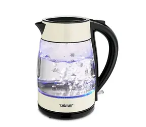 Zelmer ZCK8011I černo-béžová / Rychlovarná konvice / 2200 W / 1.7L / sklo / LED světlo
