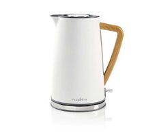 NEDIS KAWK510EWT bílá / Rychlovarná konvice / 2200 W / 1.7 L / nerez ocel