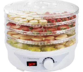 Esperanza EKD003 sušička ovoce bílá / 250 W / 4 plata