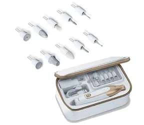 Beurer MP 64 / Set na manikúru a pedikúru / 10 nástavců / LED světlo / 3 rychlosti / Li-Ion baterie / pouzdro