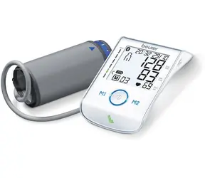 Beurer BM 85 tlakoměr na paži / plně automatický / Bluetooth / pulsoměr / detekce arytmie / paměť 2x60 míst