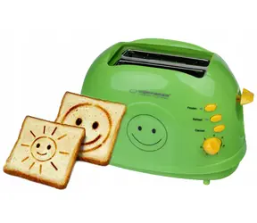 Esperanza EKT003 SMILEY multifunkční topinkovač 3v1 zelená / 750 W / 7 stupňů opékání