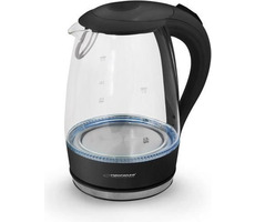 Esperanza EKK011K / Rychlovarná konvice / 2200 W / 1.7 L / sklo a plast / LED
