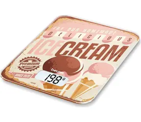 Beurer KS 19 ice cream / digitální kuchyňská váha / max. 5 kg / funkce TARE / g/lb/ml/oz