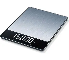 Beurer KS 34 XL nerez / digitální kuchyňská váha / max. 15 kg / funkce TARE / g/kg/lb/oz