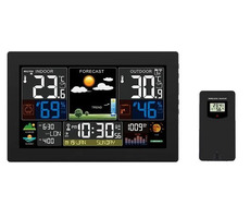 Solight TE81XL černá / meteostanice / extra velký barevný LCD / teplota / vlhkost / tlak / USB napájení