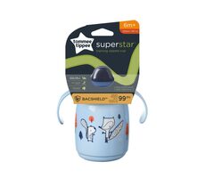 Tommee Tippee Superstar 300ml modrá / Netekoucí hrnek / od 6 měsíců