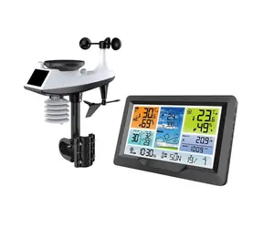 Solight TE90 / meteostanice / přehledný LCD / tlak / teplota / vlhkost / srážky / hodnoty větru / RCC